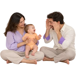 Spelletjes voor je baby in het eerste jaar
